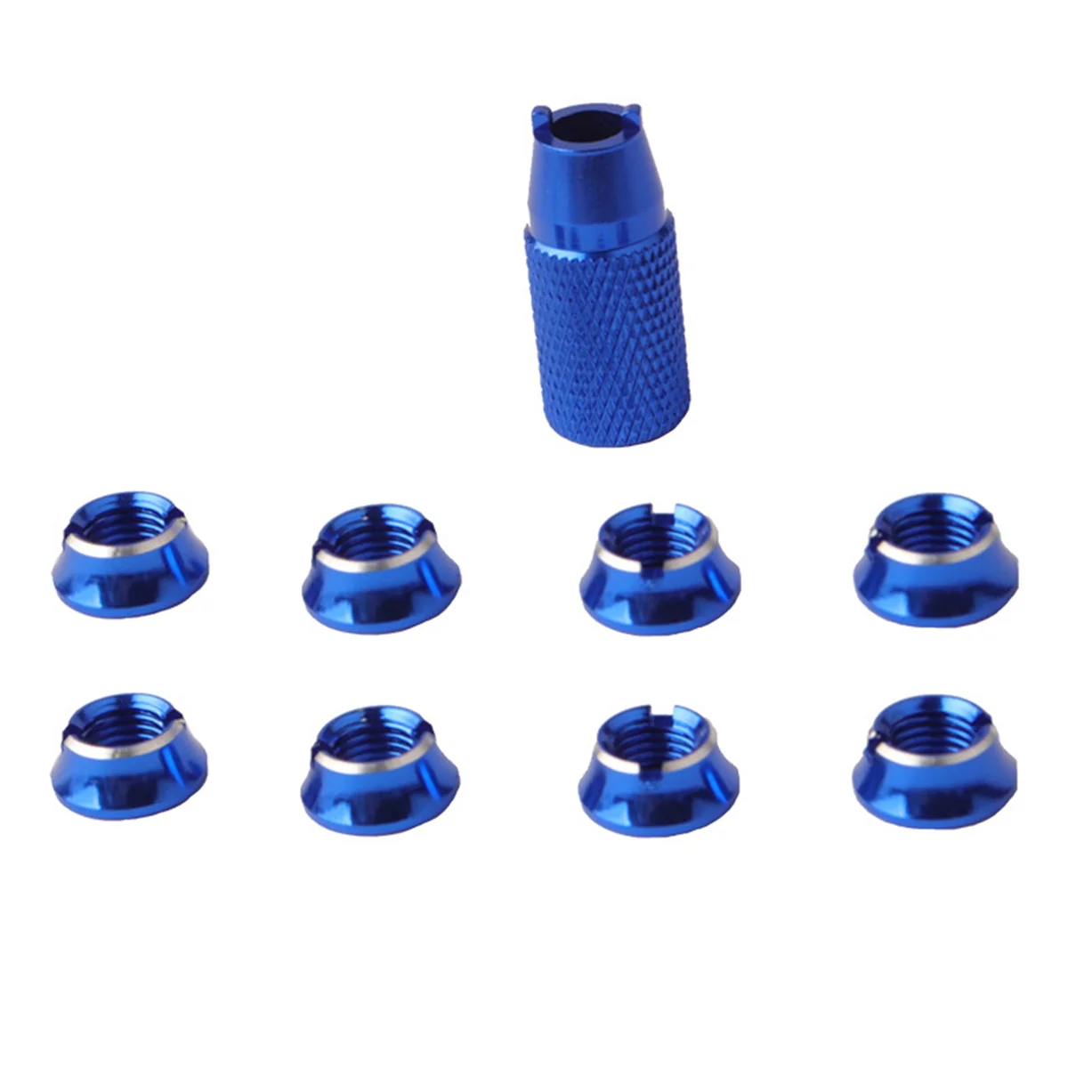 N18R 16x ラジオ送信機スイッチ固定ナット & 取り付けスパナ RadioLink フタバ JR T8FG T14SG T18Sz T16Sz 用、ブルー