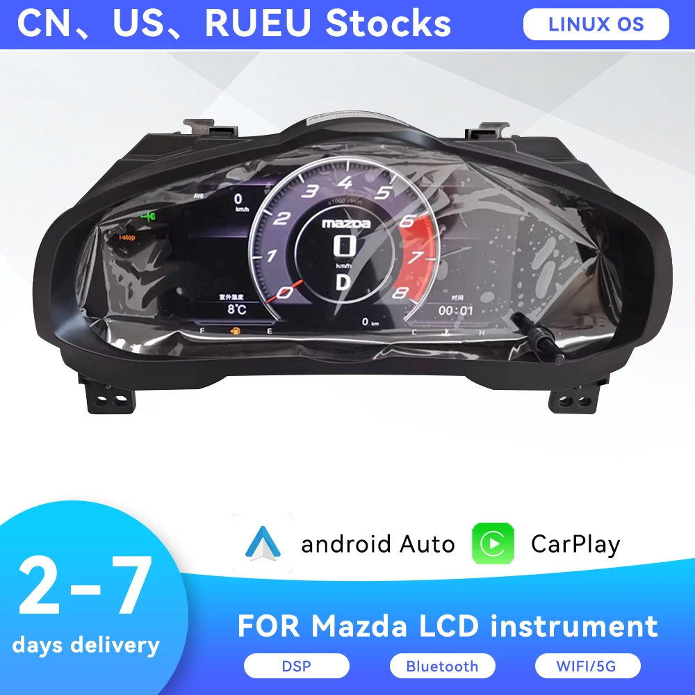 

CarPlay For Mazda 3 Axela 2017 - 2021 Car LCD Digital Cluster Virtual Cockpit Speedometer Dashboard LCD Screen Instrument Panel