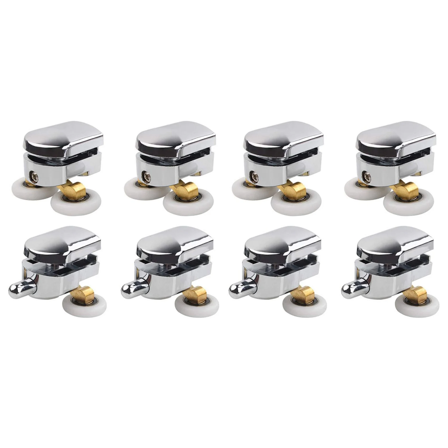 8Pcs 23Mm Shower Door Rollers Sliding Shower Doors Wheels Replacement Roller Runner Wheel (4 Top & 4 Bottom )-ABUA