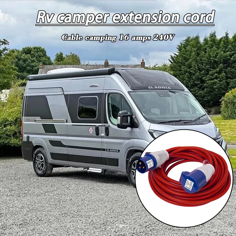 

1 шт. IP44 10 м сверхмощный крючок для каравана, кабель для кемпинга, 16 А, 240 В, удлинитель сети, дом на колесах, кемпер, фургон