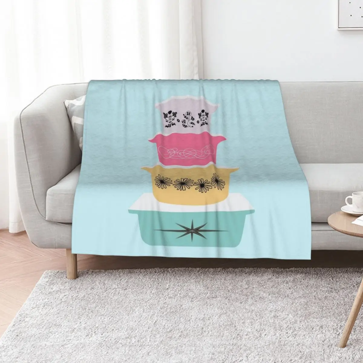 Pyrex Pretties 2 Throw Blanket Decoratives Beautifuls halloween cosplay anime Summer Beddings Cute Blankets