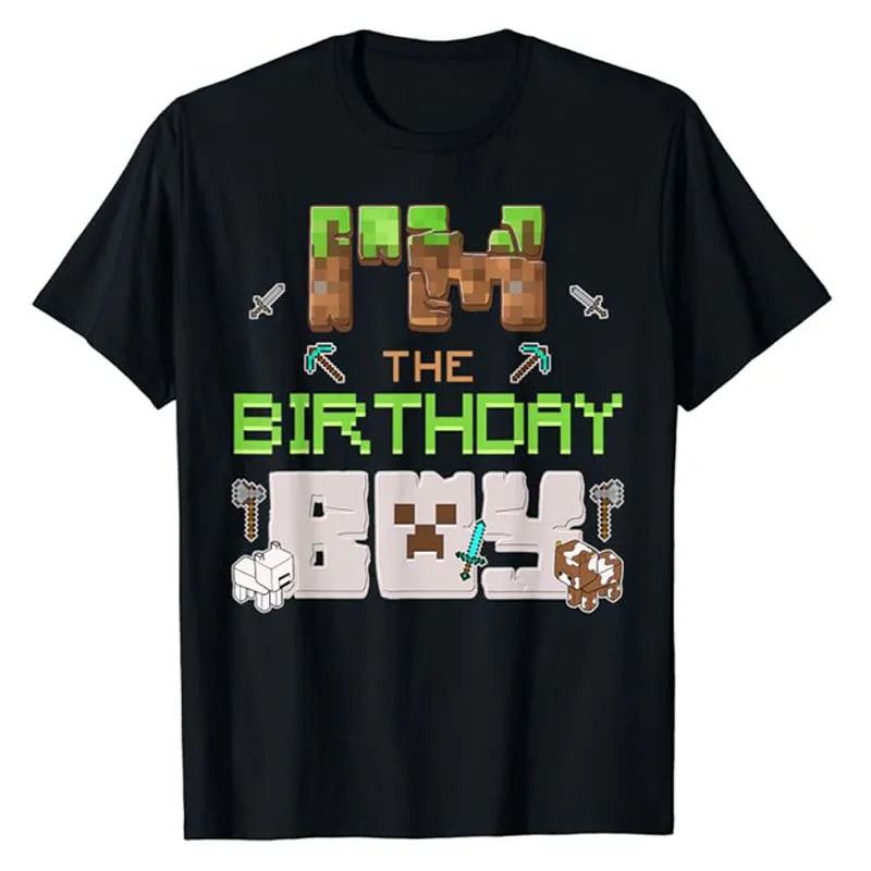 

Im The Birthday Boy Game Gaming Family Matching T-Shirt Humor Funny Video Gamer Graphic Tee Tops Fashion Sons Nephew B-day Gifts