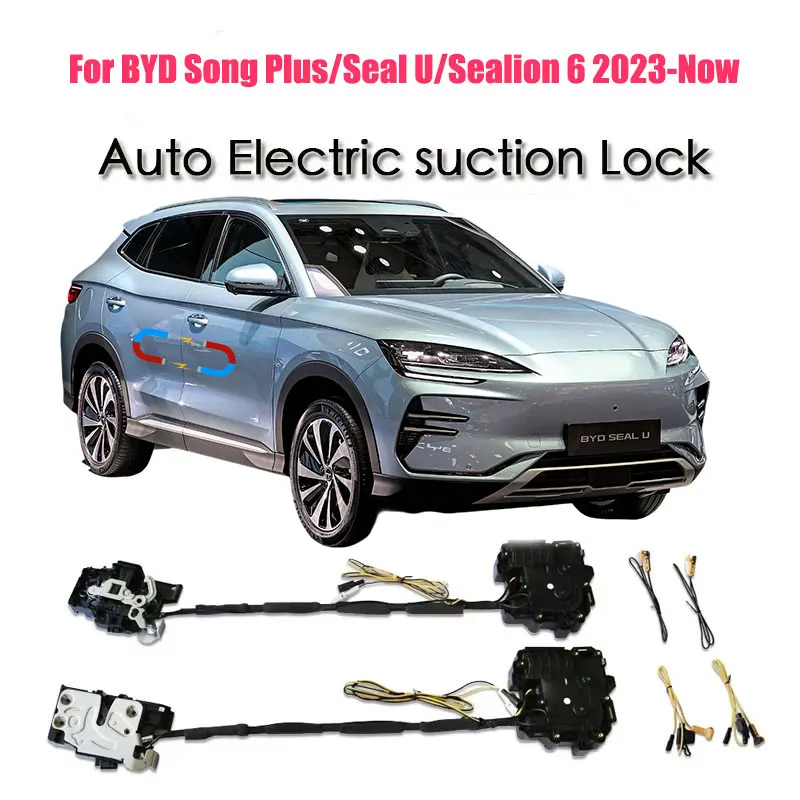 For BYD Song Plus/Seal U/Sealion 6 Car Soft Close Door Latch Pass Lock Actuator Auto Electric Absorption Suction Silence Closer