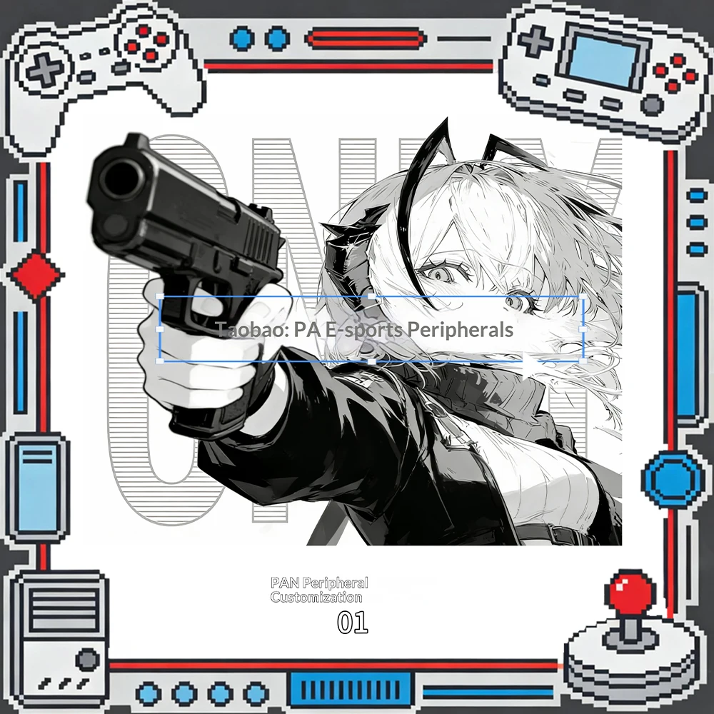 PAN Esports Erciyuan Animation Glass Gaming Mousepad  FPS Both Speed And Smoothness Mouse Pad For TTK APEX CSGO PC Accessories