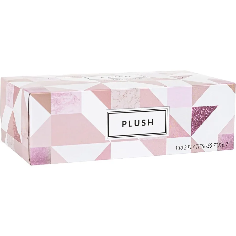 ぬいぐるみのようなふわふわティッシュ 1箱130枚入り サイズ7×6.9インチ 2枚重ね 柔らかく滑らか バスルーム オフィス 店舗 学校 家庭 キッチン 車などどこでも使える