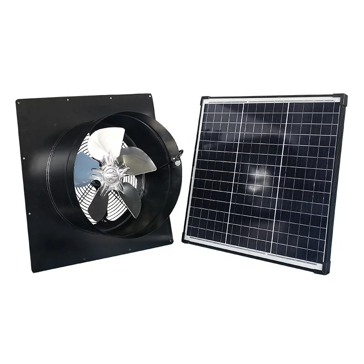 #￥for40W Solar Power Gable Attic Ventilation Fan Wall Mounted With Split Monocrystalline Solar Panel Extended Cables for House