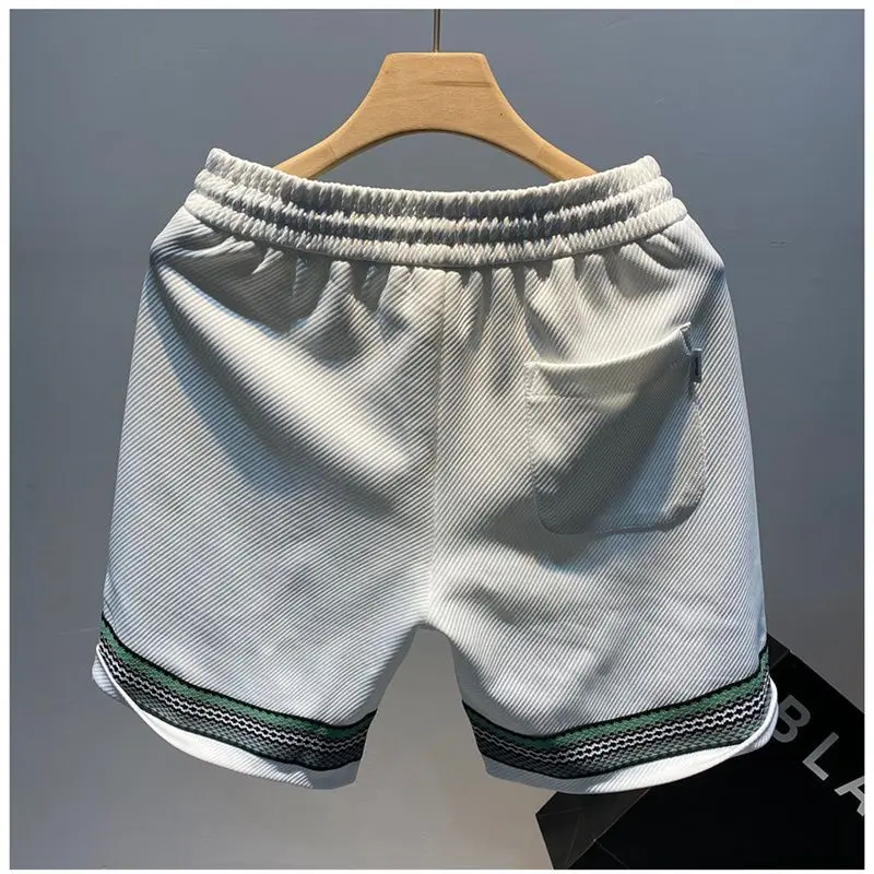 Fashion New Casual Shorts Men\'s Summer Simple Beach Pants Trendy Brand Fashionable Outer Wear Loose Sports Shorts