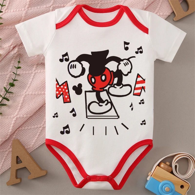 

MINISO Детская одежда с принтом Минни Маус, комбинезон из 100% хлопка, комбинезон-боди для новорожденных от 0 до 12 месяцев, лучший подарок для ребенка