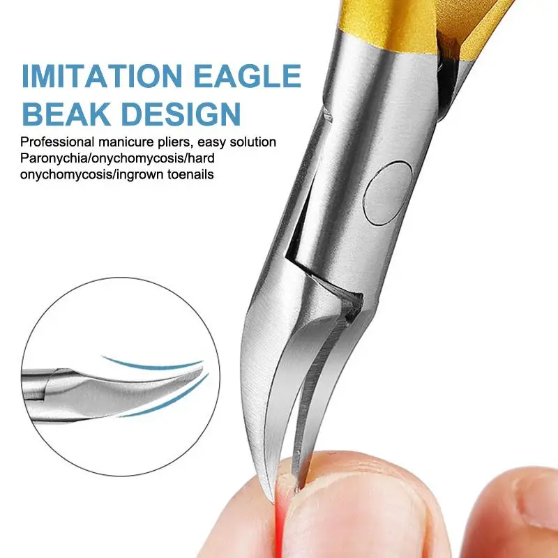 Ingrown Toenail Clippers Stainless Steel Sharp Blades 1/2Pcs Lightweight Nail Cutter for Travel Outdoor Daily Use