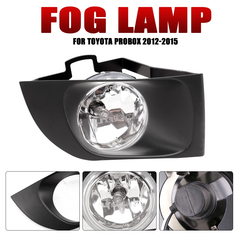 Front Bumper Fog Lamp Upgrade Kit FOR Toyota PROBOX 2012 2013 2014 2015 Version Additional Foglight Set Switch + Wiring