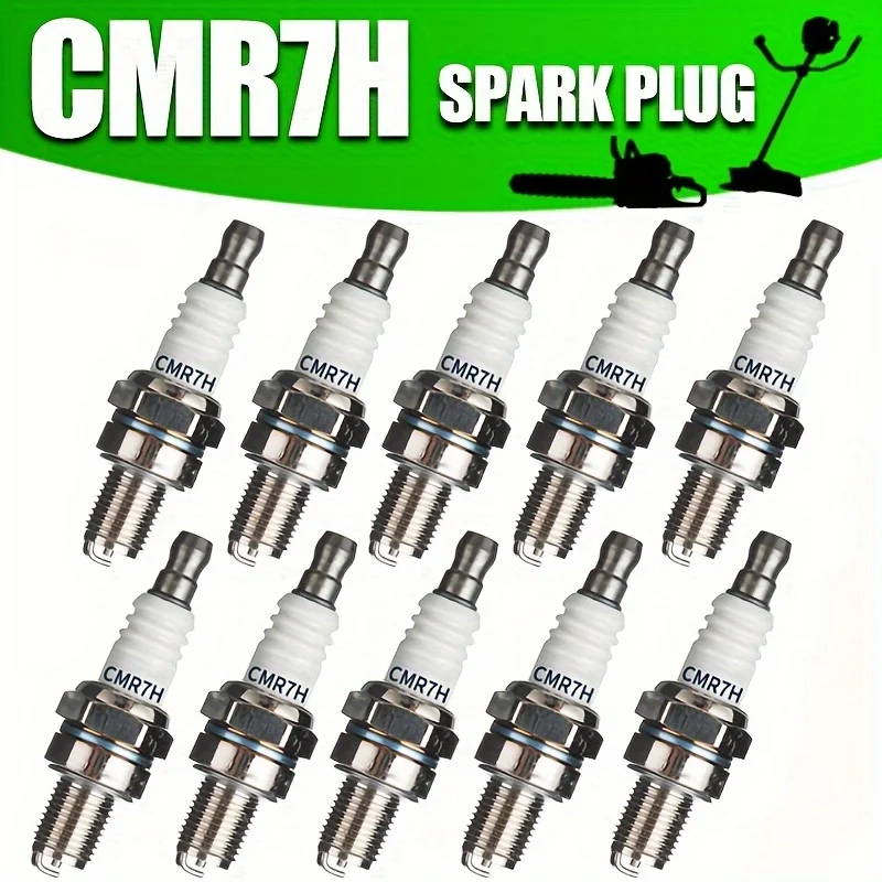 10Pcs CMR7H Spark Plug High Quality Lawn Mower Parts Fit Honda Husqvarna Stihl RedMax Garden Tools