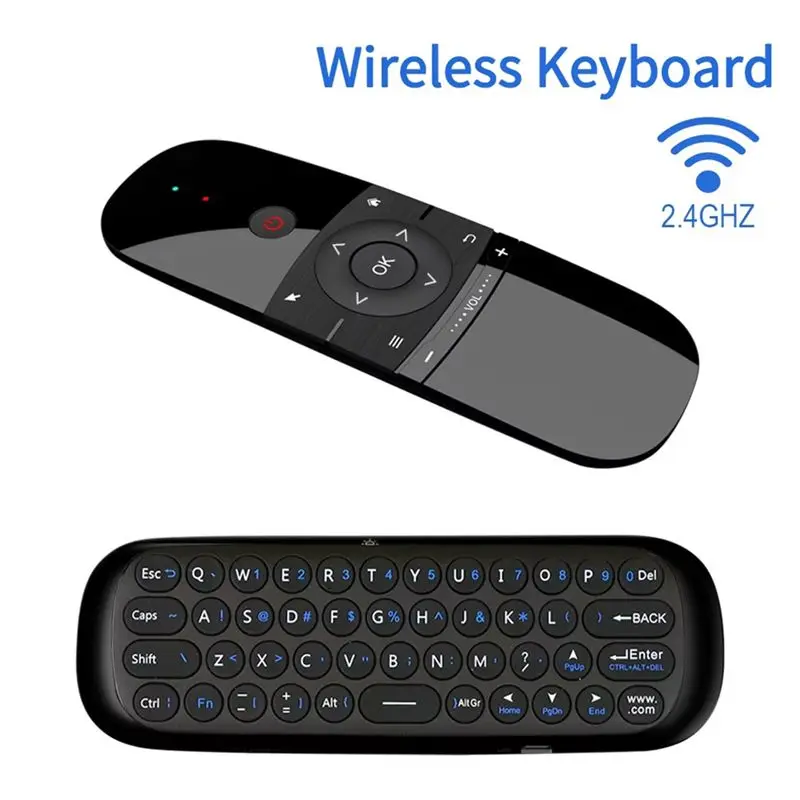W1 Air Mouse 2.4G Wireless Keyboard Remote Control IR Remote Learning 6-Axis Motion Sense For Smart TV Android PC-A25R