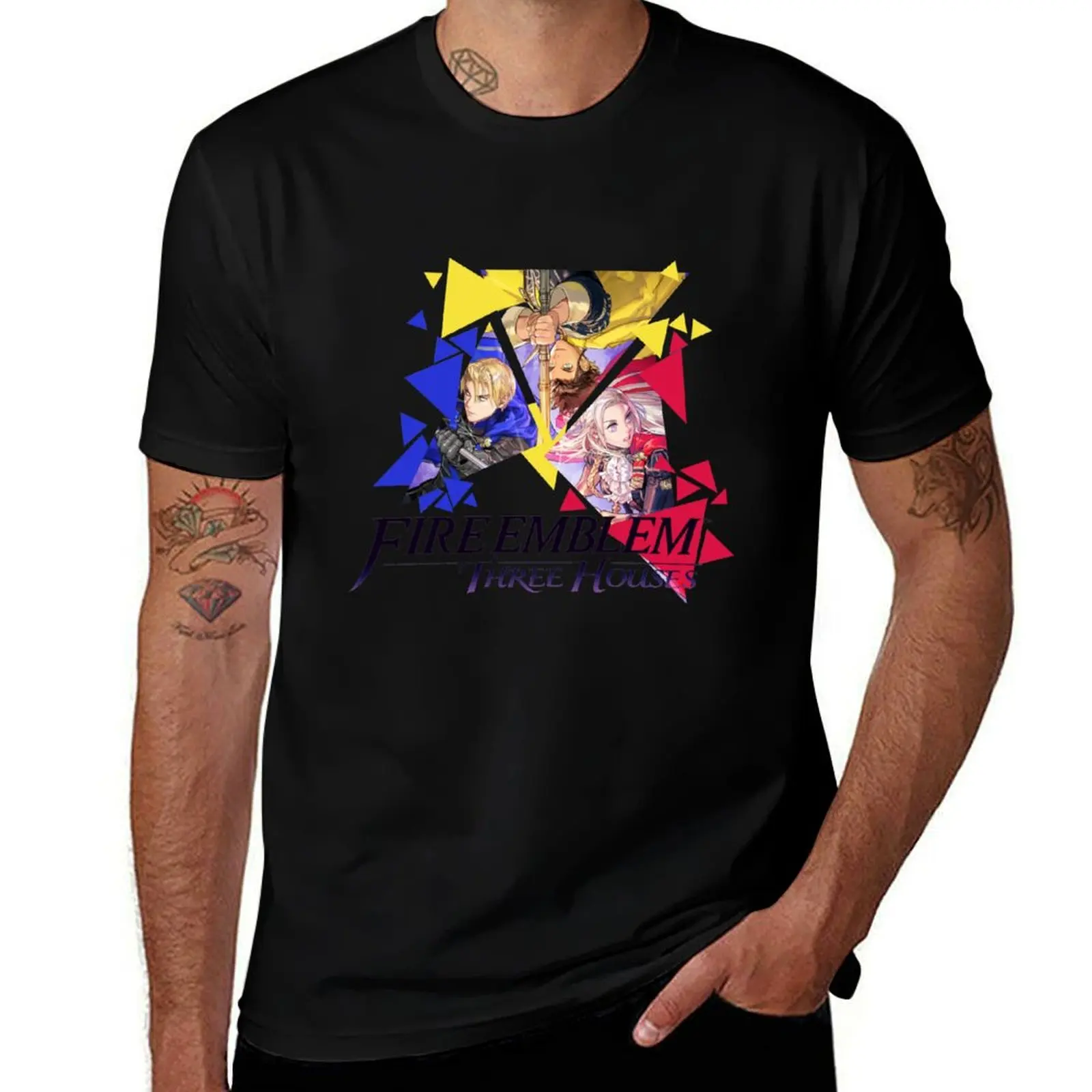 

Fire Emblem Three Houses - Edelgard, Dimitri, Claude T-Shirt t shirt man luxury t shirts for man pack cotton T-Shirt