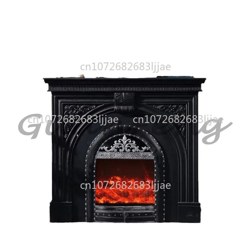 French fireplace decorative cabinet entrance retro flower European bed and breakfast villa living room American simulation