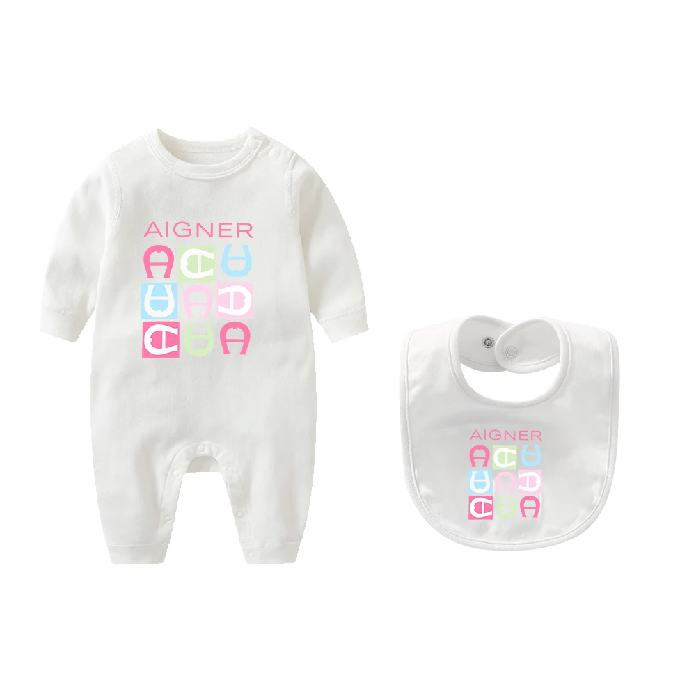 بذلة شعبية لحديثي الولادة في الخريف، تصميم جديد رائج البيع، وشاح ناعم، وشاح، قبعة، بذلة للأطفال بأكمام طويلة