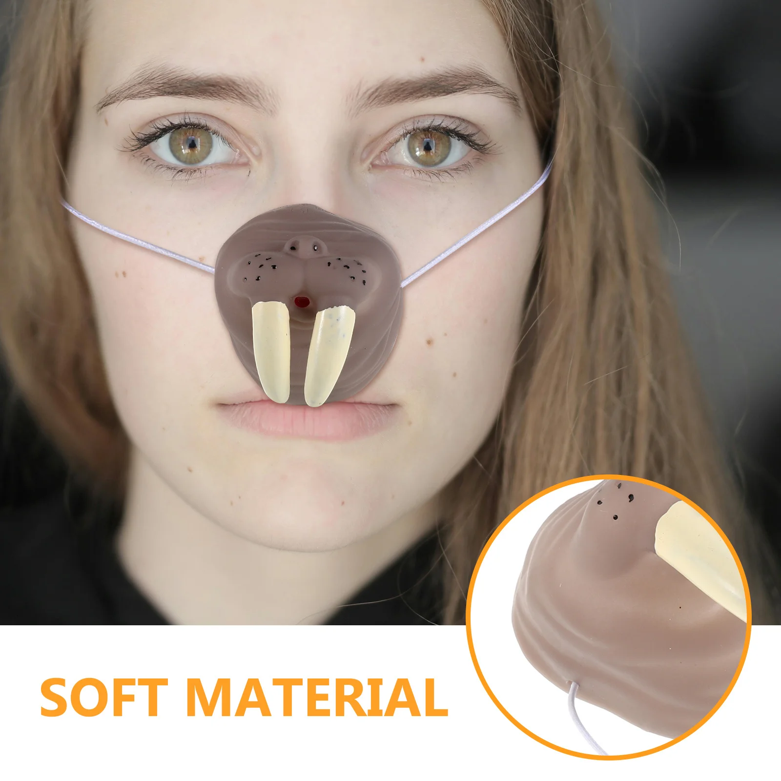 5 stuks gesimuleerde dierenneuskostuum realistisch ontwerp Halloween maskerade kinderen Mardi Gras kostuumaccessoire feestrekwisieten