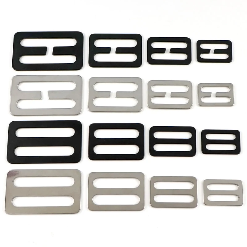 

5/10Pcs 20-50mm Stainless Steel Carabiners for Bag Strap Tri-Glide Slider Loop Metl Buckles Detachable Backpack Belt Adjust Clip