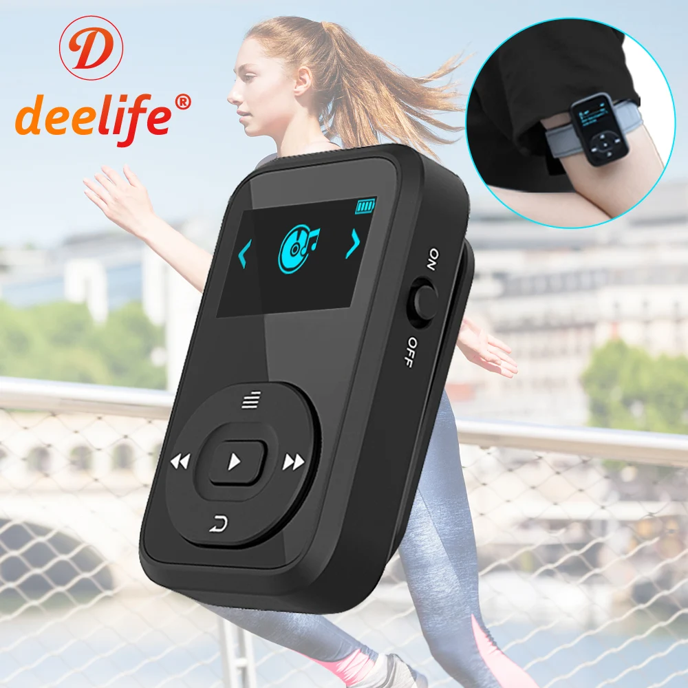 Deelife Bluetooth MP3 Player Portable Sport Clip Walkman Hifi Music Recorder Mini Student Walkman