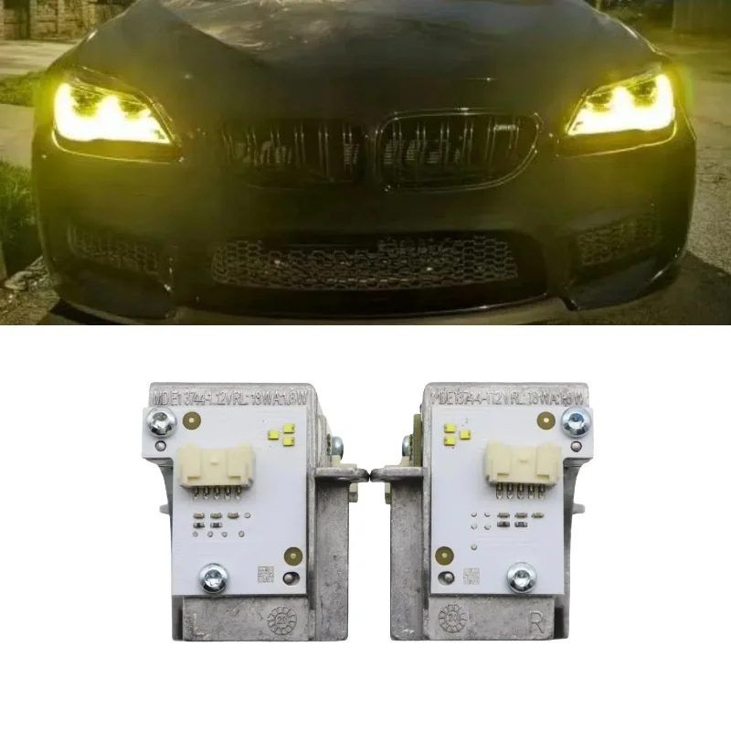 63117394901 OE# Yellow Angel Eye DRL LED Modules For 2017 2018 BMW F06 F12 F13 LCI M6 640i 650i Headlight Daytime Running Light