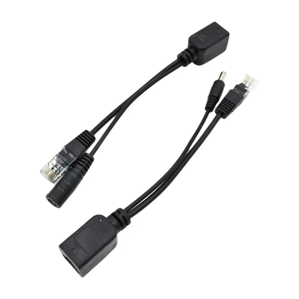 

1 Pair Wire Adapter 12V POE Cable Centralized Black/White POE Splitter POE Injector Monitoring