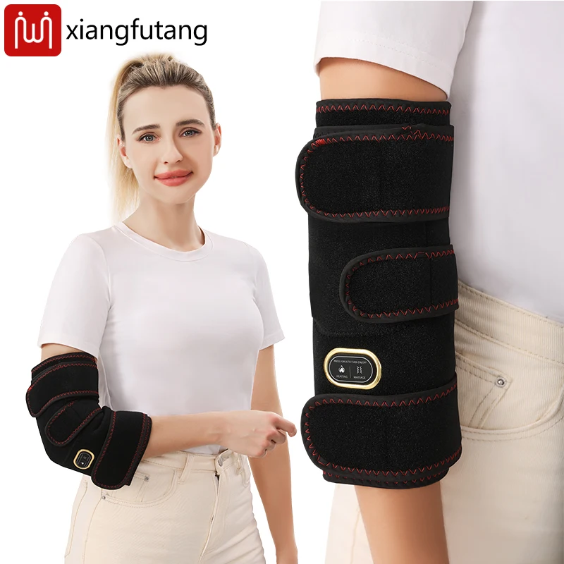 

Carbon Fiber Electric Heating Elbow Protector Arm Vibrating Massager Relieves Elbow Pain Stiffness Arthritis Aids Elbow Recovery