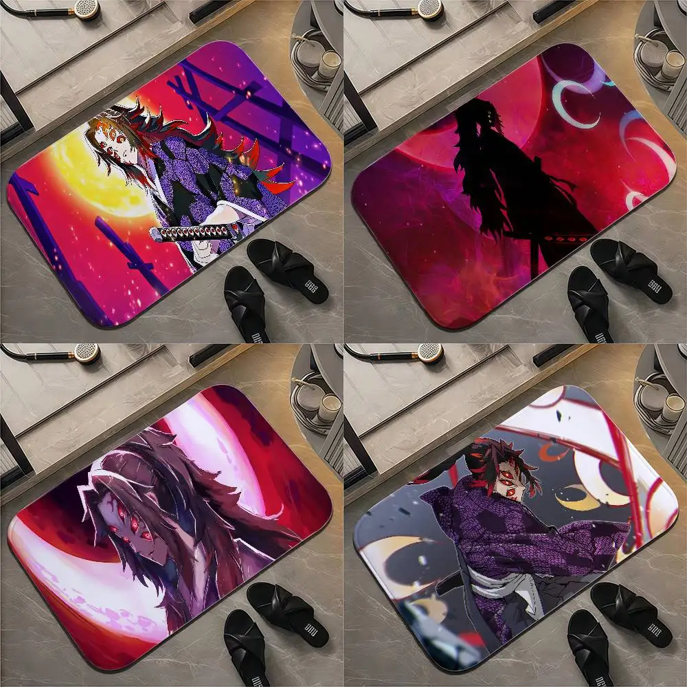 

Demon Slayer Kokushibo Floor Mat Printed Large Carpets Room And Bedroom Carpets Bathroom Anti Slip Door MATS Small Carpets