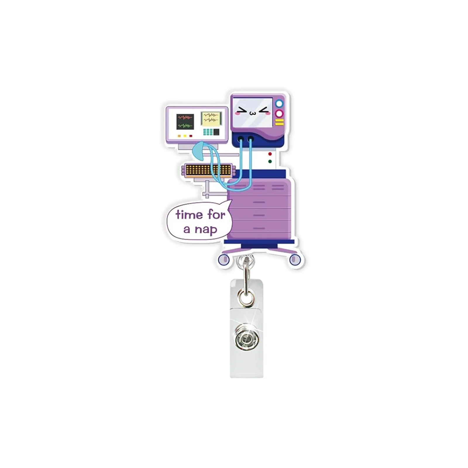 Id Badge Holder Retractable Retractable Badge Clip Rotating Badge Reel Sturdy For Volunteers Hospital Students