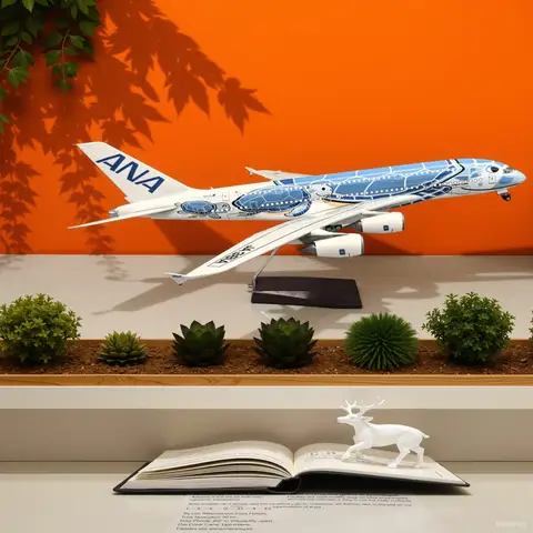 새로운 47cm A380 거북이 비행기 에어버스380 비행기 모델 키트, 바퀴 포함 레진 모델 컬렉션, 거실 홈데코 선물