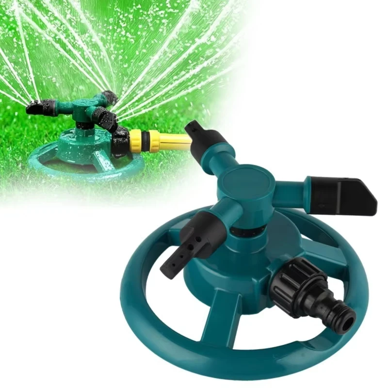 Garden Watering Irrigation Supplies Sprinkler Nozzle 360 Degree Automatic Rotating Water Spray Garden Lawn Automatic Sprinkler