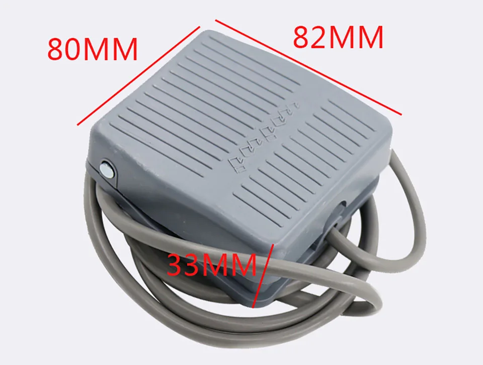 Interruptor de pé 220v TFS-201 interruptor de pé com fio pedal interruptor regulador máquina ferramenta acessórios interruptor de controle de plástico