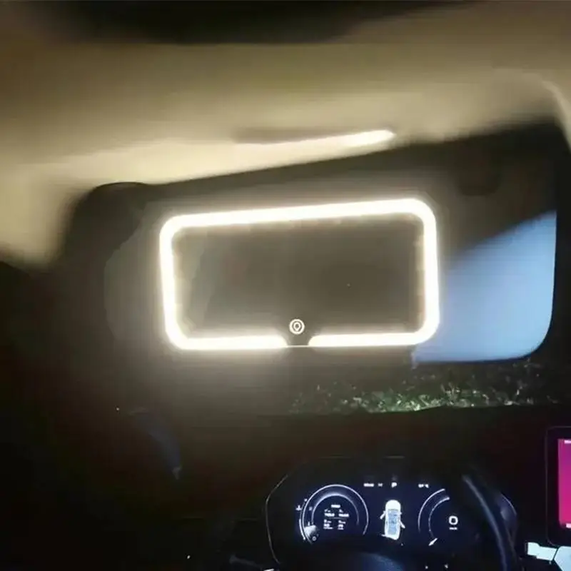 LED Car Sun Visor Vanity Mirror Rechargeable Women Makeup Cosmetic Mirror Lighting Car Interior Mirrors Makeup Mirror for SUV