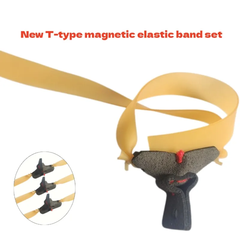 T-shaped Slingshot Rubber Band Set High-elastic and Wear-resistant Flat Bands Perfect for Outdoor Shooting Practice