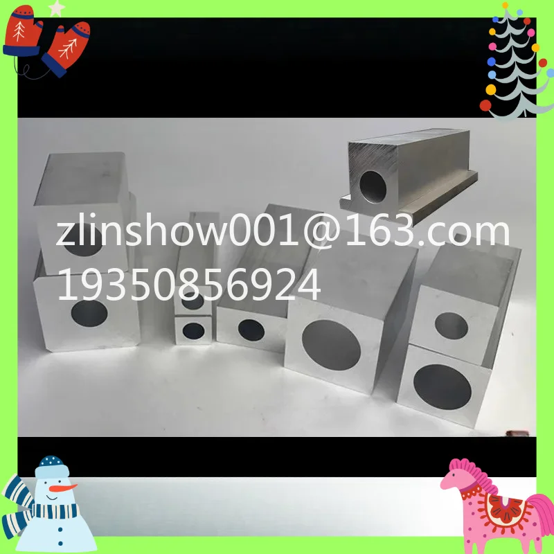 Square Outside Aluminum Tube Aluminum Tube with Square Outside and Round Inside 6061AL DIY Material 20x20mm-40x40mm