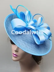 Wedding Mesh Fascinators for Women Tea Party Hat Kentucky Derby Headpiece Feather Fancy Hats Wedding Church Hatinator Headband