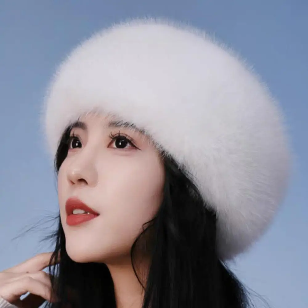 Mode moelleux fourrure bandeau femmes hiver chapeaux chaud coupe-vent en peluche Bomber russe casquettes en plein air Ski neige chapeau oreille plus chaud bonnets