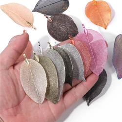 5pcs Fashion New Leaves Metal Pendants Unique Sweater Leaf vein Pendant DIY Necklace Earring Accessory Fine Jewelry Handmade