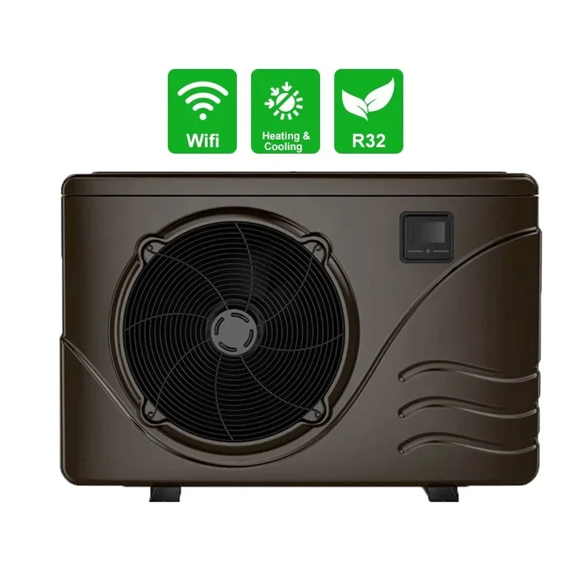 Commercial Electric 25kw Swimming Pool Heat Pump R32 Inverter System Heat Exchanger High Efficiency Energy Efficient