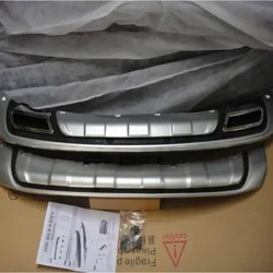 2 pcs Front ABS Chrome Rear Bumper Guard Protector Skid Plate for Kia Sportage R 2010 2011 2012 2013 2014