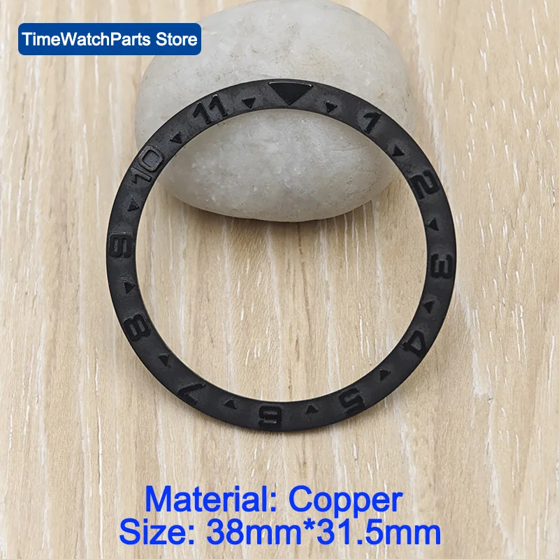 Inserto de bisel de reloj, inserto de bisel de cobre GMT 38mm * 31,5mm, inserto para cajas de reloj SKX007 SKX009 SRPD, piezas de repuesto Mod