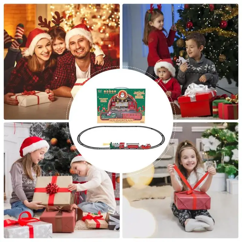 

Train Set for Christmas Train Toy with Light & Sound Train Track Toy Under The Tree Electric Train Toys for Children Boys Girls