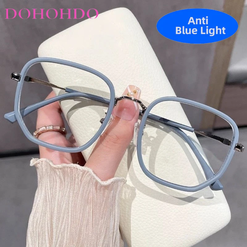 

Fashion Designer Square Anti-Blue Light Glasses Men Women Retro Brand Optical Spectacle Computer Eye Protection Eyewear Female