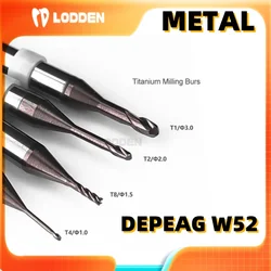 Dental Milling Burs DEPRAG W52 for Grinding METAL Titanium Dental Lab Materials Griding Tools