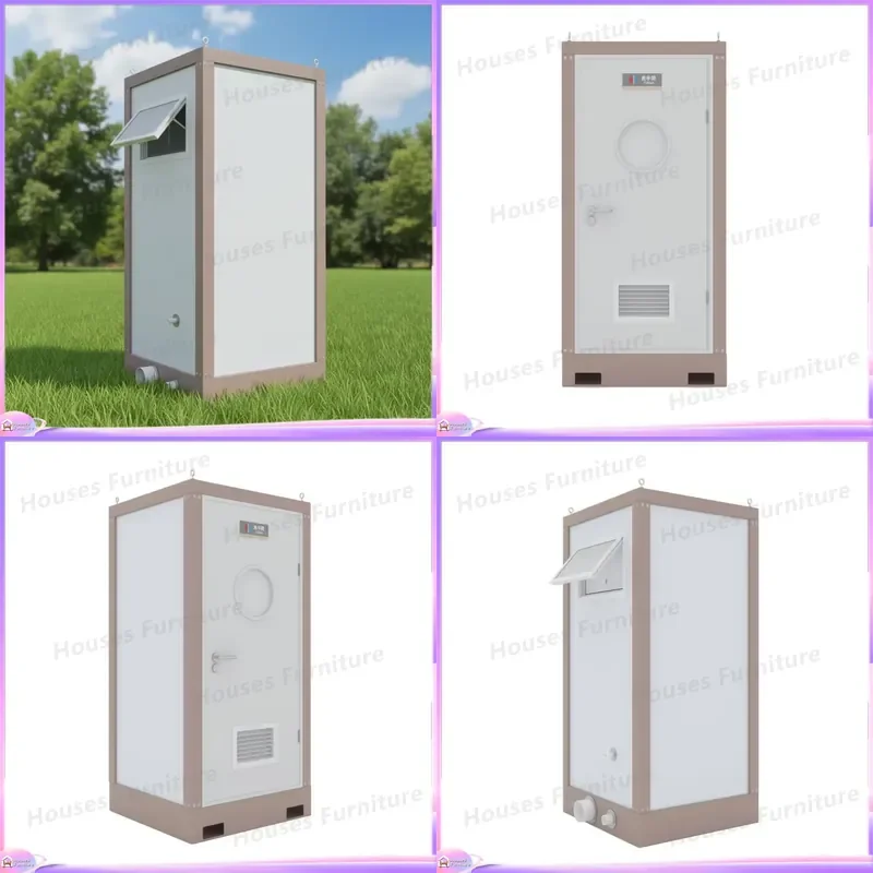Portable Camping Shower Toilet Combo Modular Wet Dry Separation Outdoor Mobile Bathroom Tent for Hiking Travel Beach