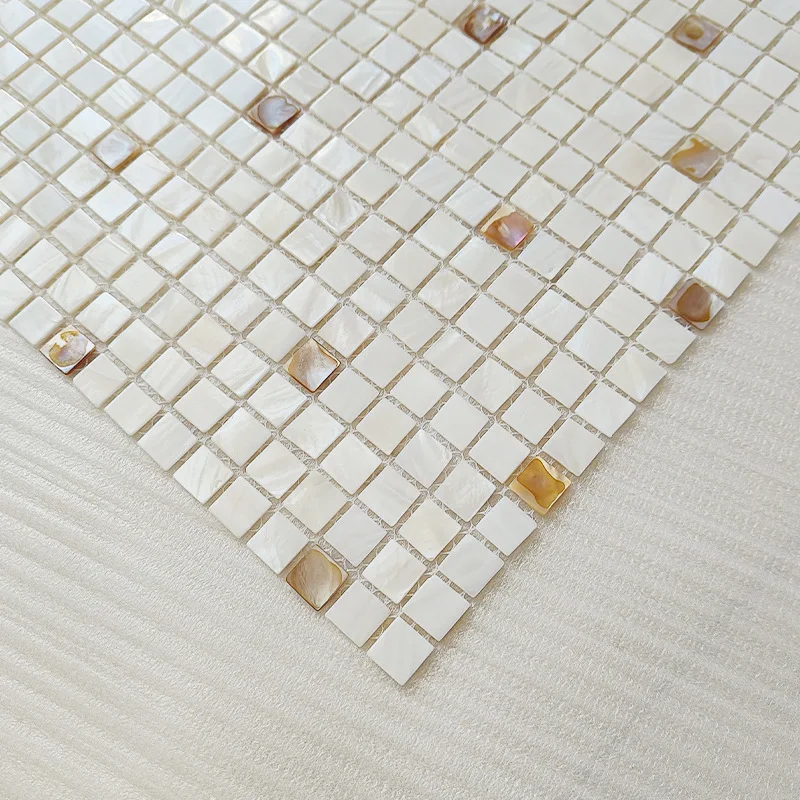 30x30cm Star Point Shell Mosaic Tile 0.2cm Self-adhesive Bathroom Balcony Bedroom TV Background Wall Sticker Decoration