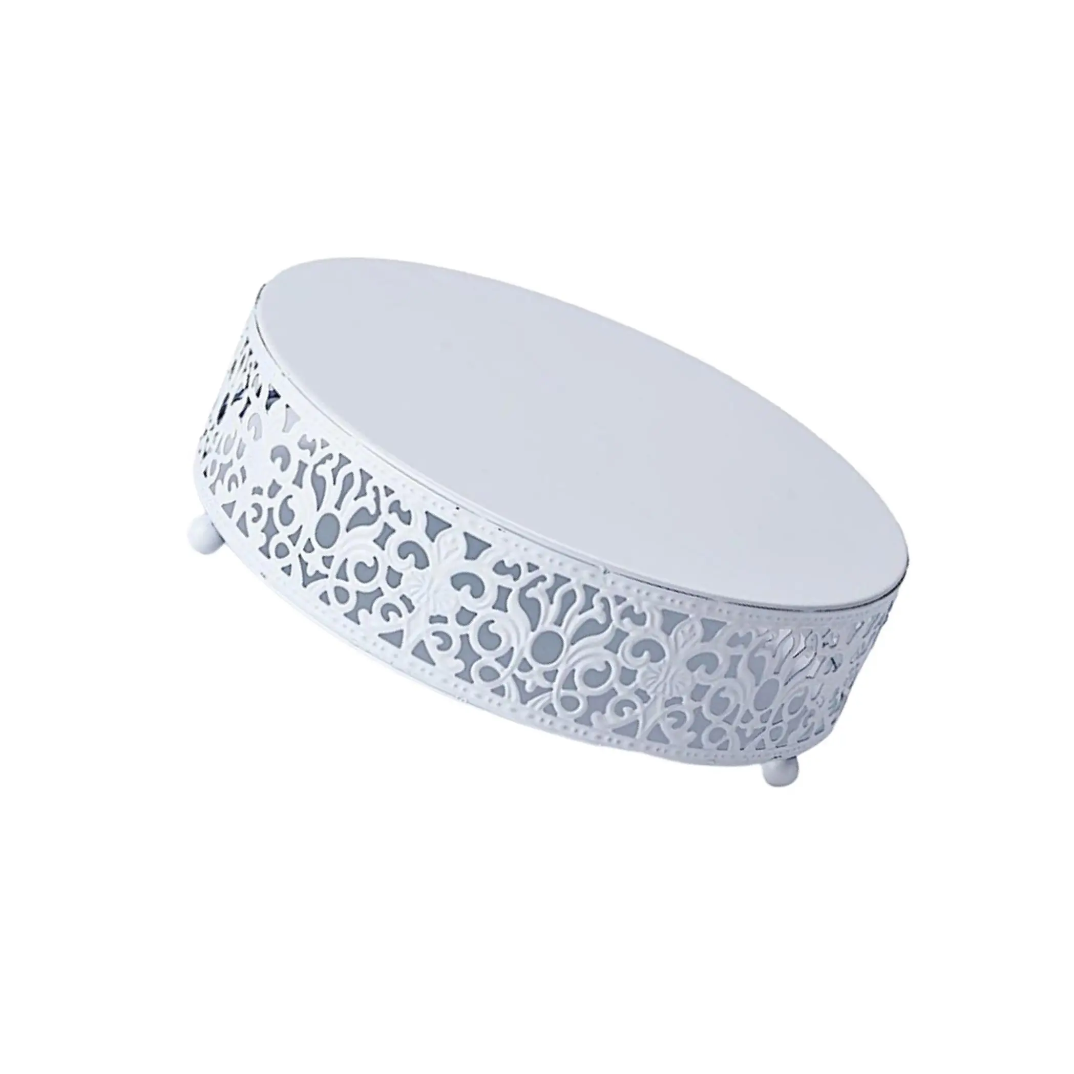 

Dessert Cookies Cupcake Stand Dining Display Serving Plate Silver 20cm