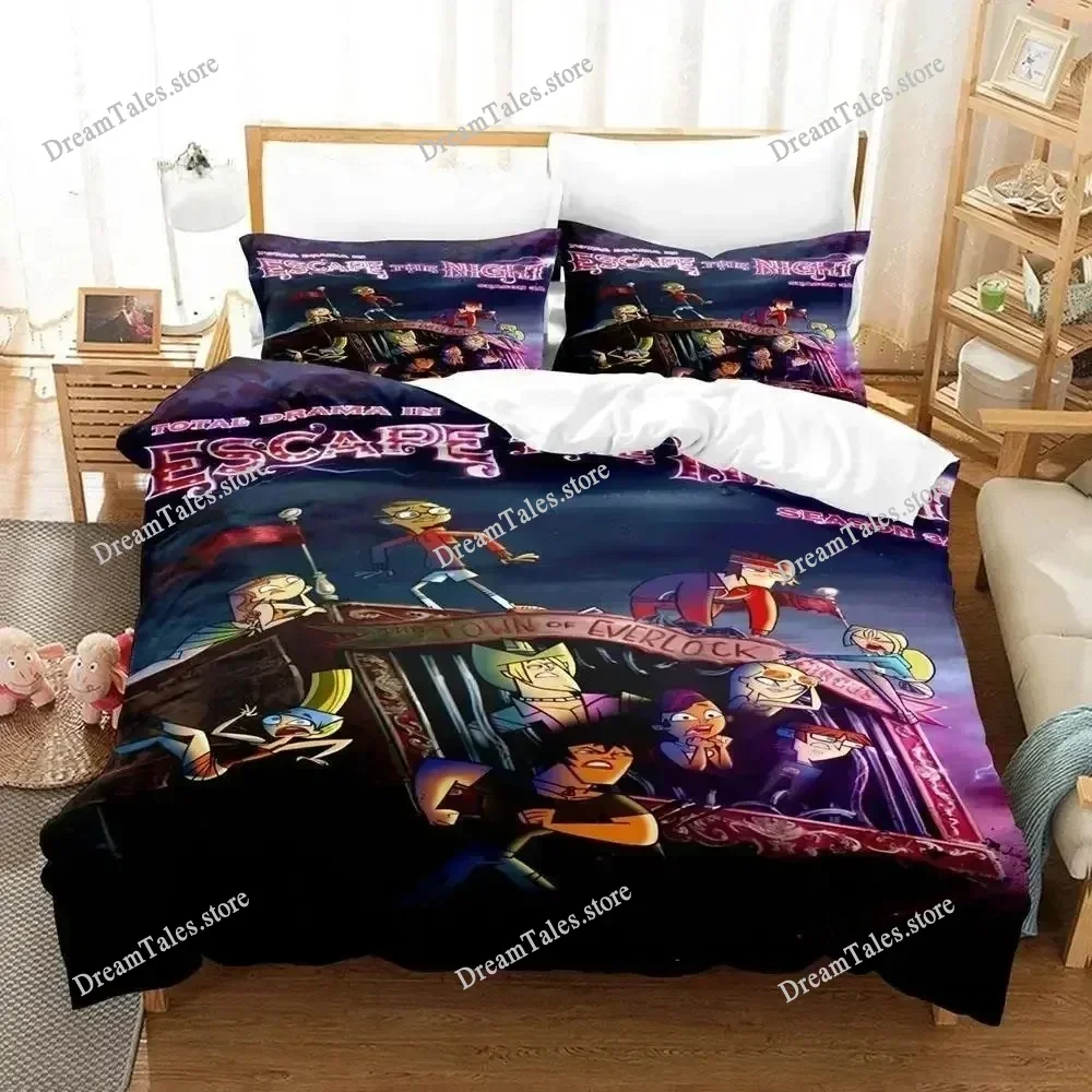 New Total Drama Bedding Set Single Twin Full Queen King Size Bed Set Aldult Kid Bedroom Duvet Cover Sets Anime Bed Sheet Set