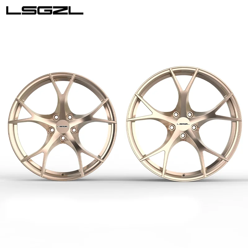 LSGZL Forged Wheels 5*112 5*114.3 5*120 Custom Gold Alloy Forged Wheels for BMW for Mclaren Concave 19 20n 21 22inch Wheel Rims