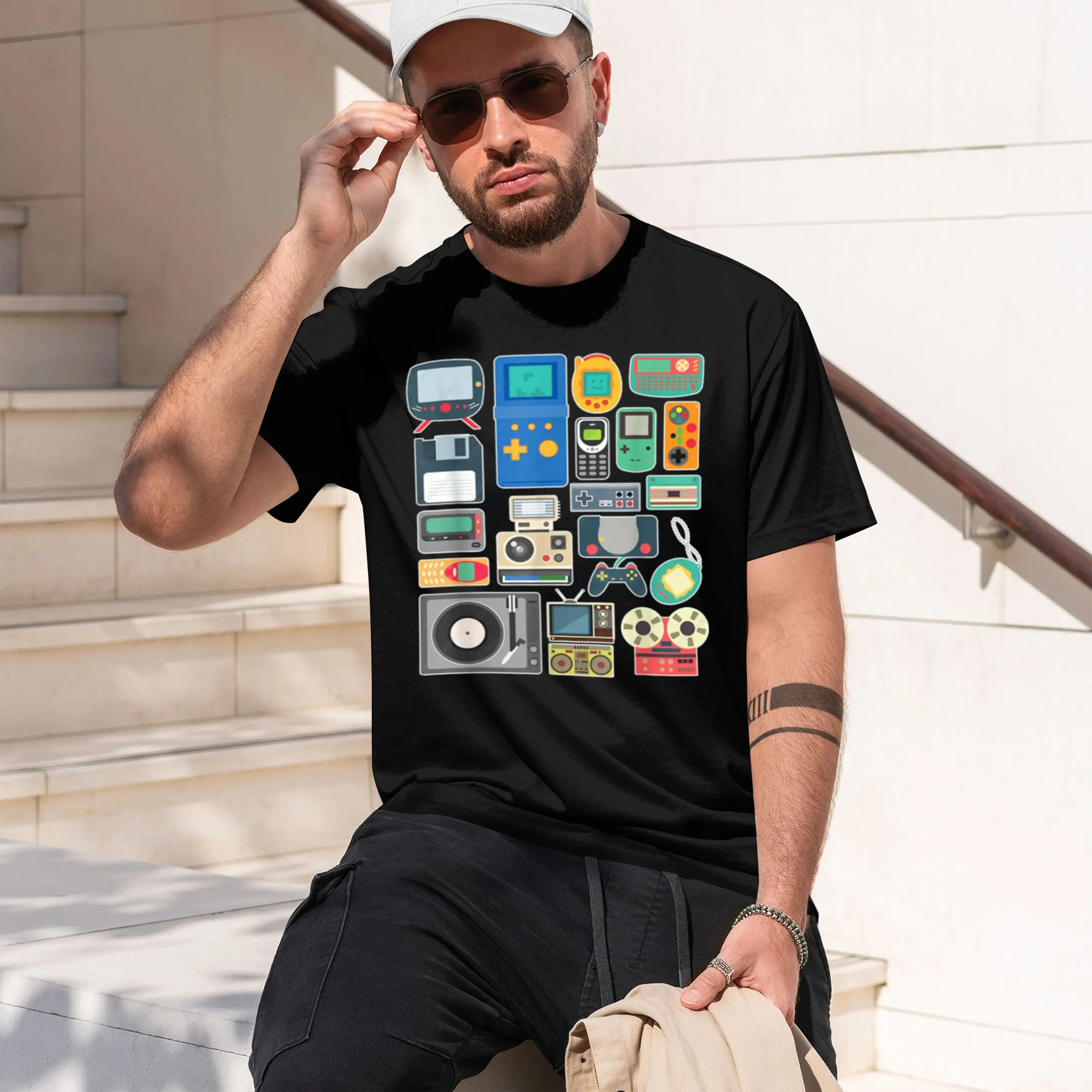 80s 90s Video Game Retro Vintage Cl Arcade T-Shirt Streetwear Men Clothing Vintage T Shirt Hombre Aesthet 2026 New Model Short-s