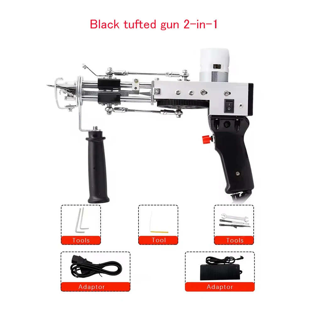 Tufting Gun Set 2 In1 Elektrisch Tapijt Tufting Gun Loop Stapel Gesneden Stapel Tufting Guns Tapijt-Weven Gun Kit Tapijt Maken Diy Gereedschap