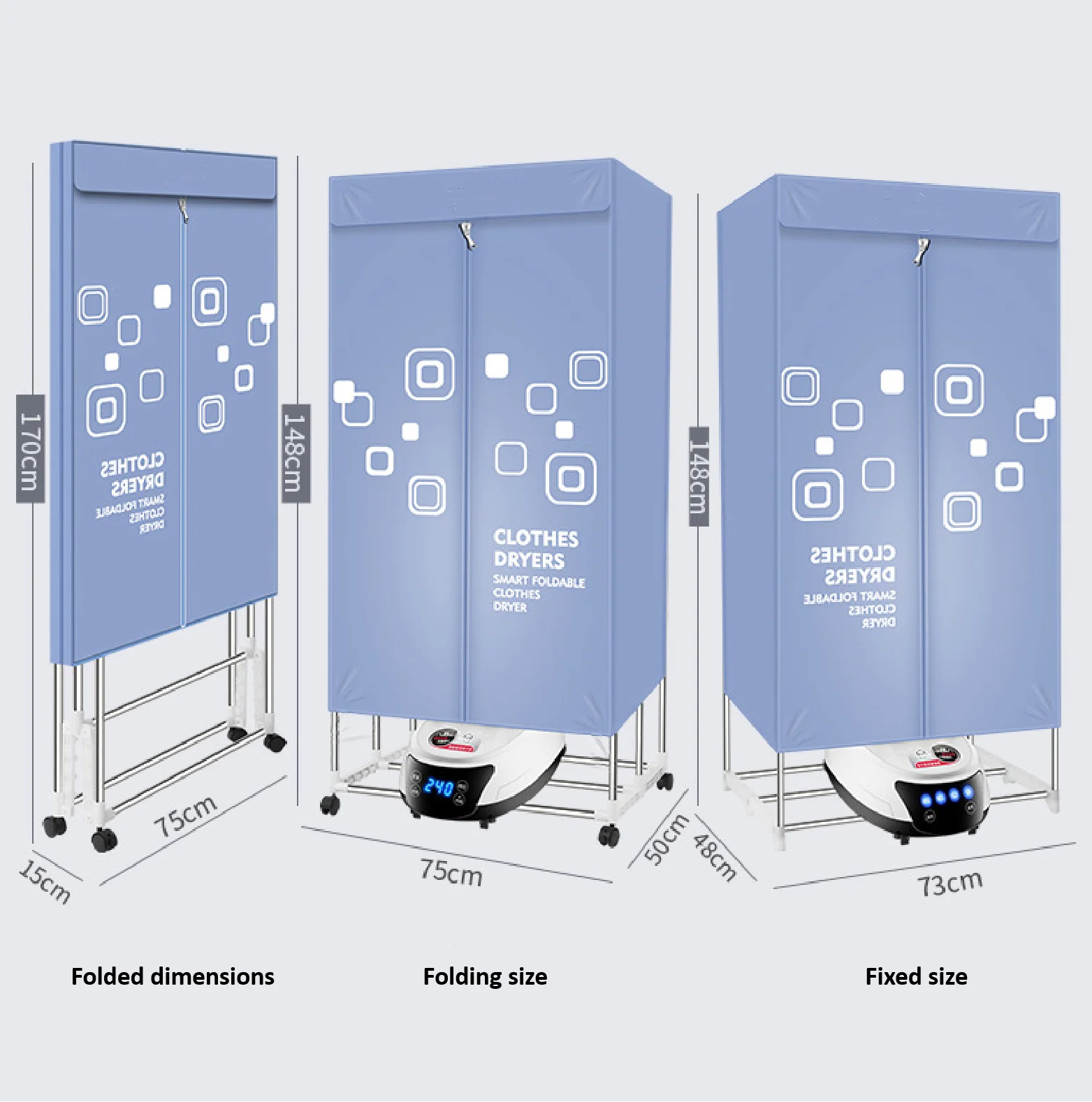 New Household Domestic Foldable Automatic Mobile Iron Wrinkle Removal Folding Portable Uv Steam Electric Clothes Dryer Machine